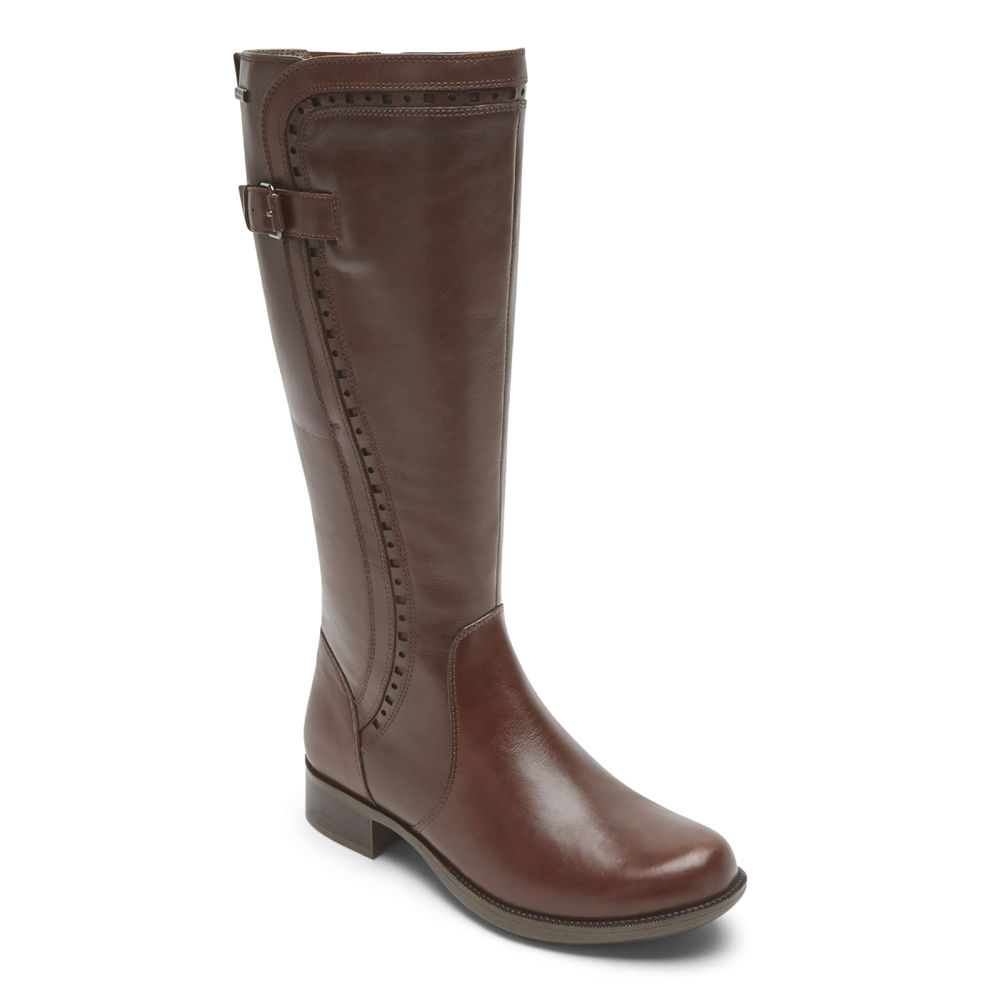 Rockport Boots For Womens Brown - Copley Waterproof Tall - GH1730849